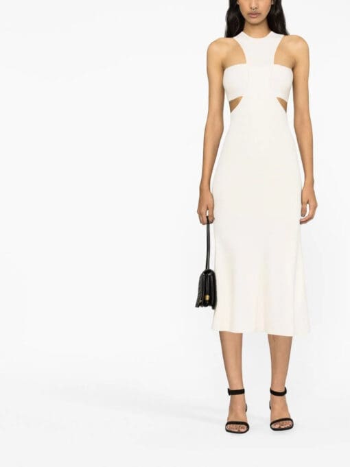 Alexander McQueen  Slashed Harness rib-knit dress - Image 2