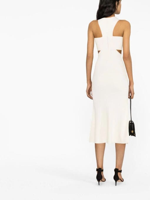 Alexander McQueen  Slashed Harness rib-knit dress - Image 4