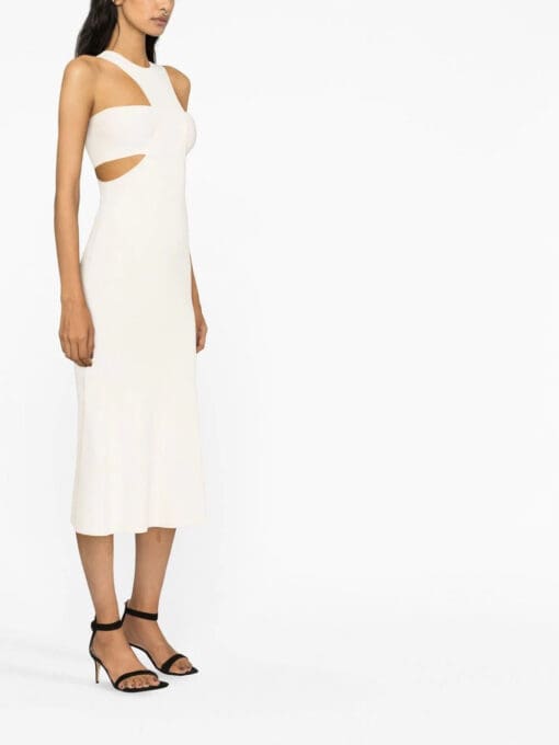 Alexander McQueen  Slashed Harness rib-knit dress - Image 3