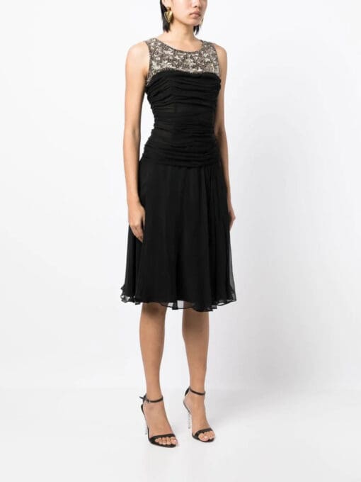 Dolce & Gabbana  crystal-embellished silk midi dress - Image 3