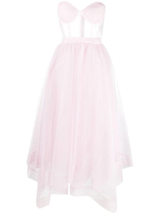 Alexander McQueen  strapless boned-bodice dress