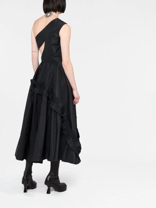 Alexander McQueen  one-shoulder flared dress - Image 4