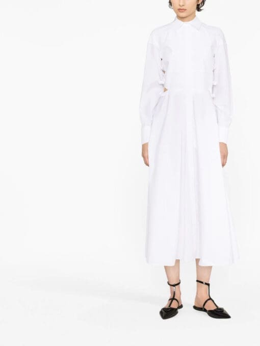 Valentino Garavani  bow-embellished cut-out shirt dress - Image 4