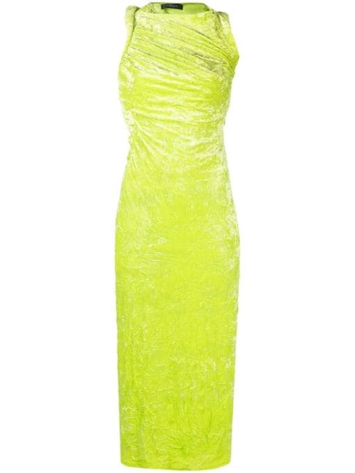 Versace  cut-out velvet midi dress