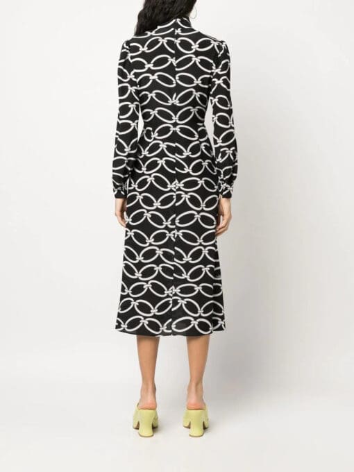 Valentino Garavani  Chain 1967-print silk midi dress - Image 4