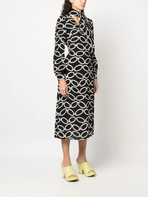 Valentino Garavani  Chain 1967-print silk midi dress - Image 3