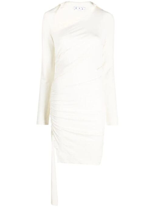 Off-White  asymmetric ruched minidress