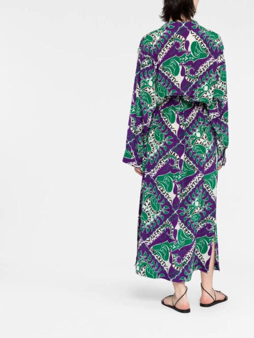 Valentino Garavani  graphic-print maxi shirt dress - Image 4