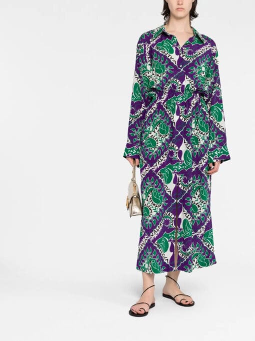 Valentino Garavani  graphic-print maxi shirt dress - Image 2