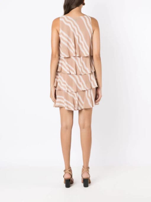 Armani Exchange  U-neck ruffled mini dress - Image 4