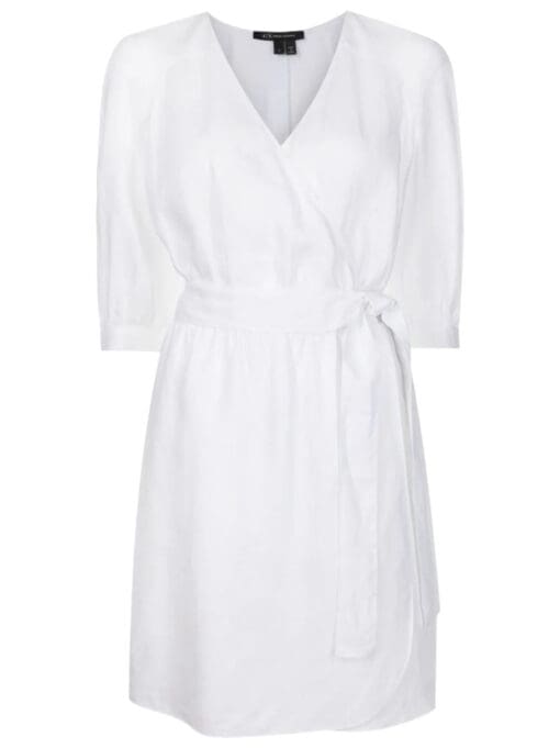 Armani Exchange  V-neck linen dress