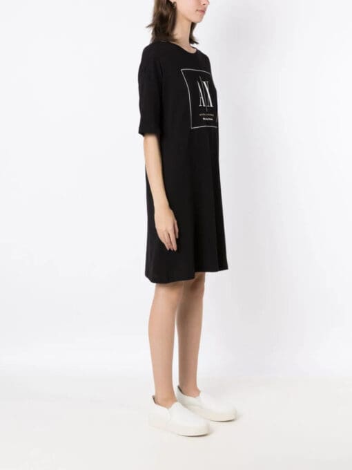 Armani Exchange  logo-print cotton dress - Image 3