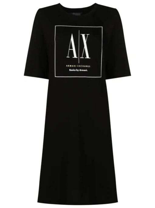 Armani Exchange  logo-print cotton dress