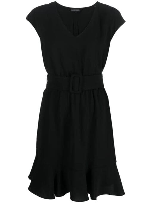 Armani Exchange  V-neck belted dress