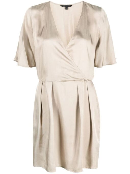 Armani Exchange  satin wrap dress