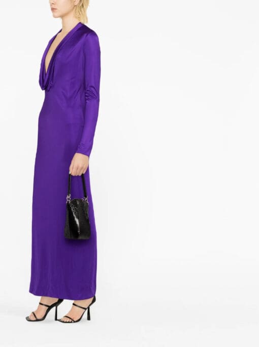 Versace  cowl-neck maxi dress - Image 3