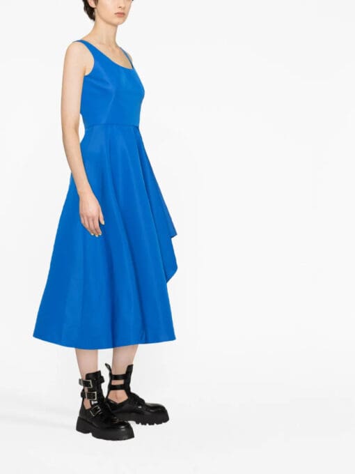 Alexander McQueen  asymmetric draped midi dress - Image 3