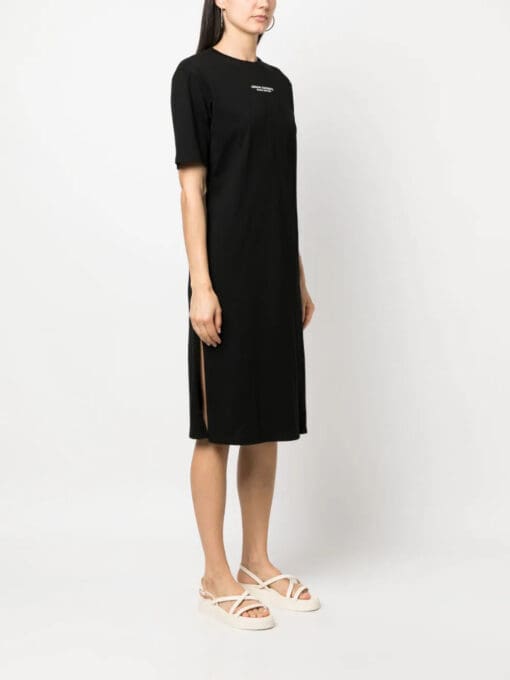 Armani Exchange  logo-print side-slit T-shirt dress - Image 3