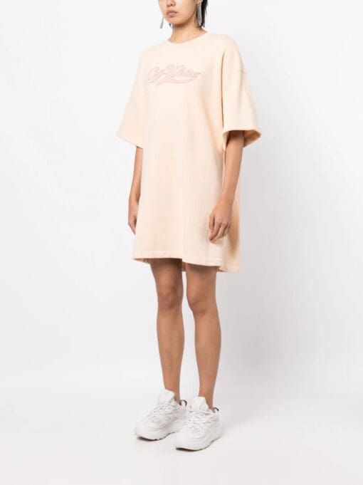 Off-White  Baseball logo-embroidered T-shirt dress - Image 3