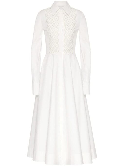 Valentino Garavani  embroidered poplin shirt dress