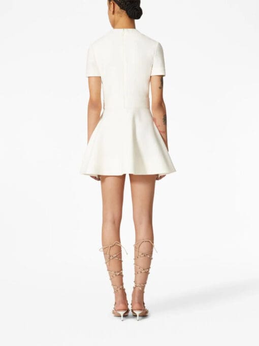 Valentino Garavani  Crepe Couture bow-embellished minidress - Image 4