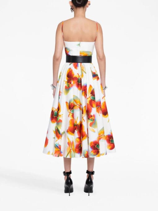 Alexander McQueen  Solarised Orchid pleated dress - Image 4