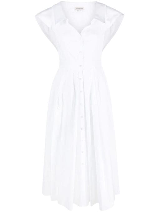 Alexander McQueen  flared cotton shirtdress