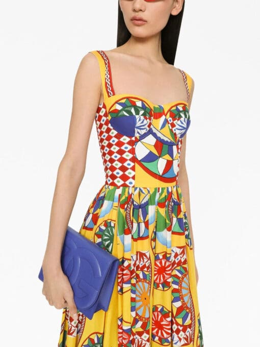 Dolce & Gabbana  graphic-print midi dress - Image 4