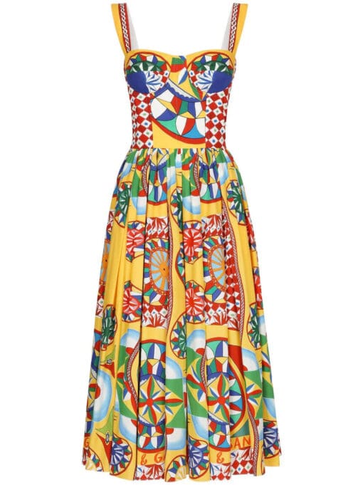 Dolce & Gabbana  graphic-print midi dress