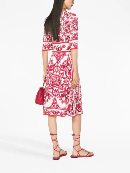 Dolce & Gabbana  Majolica-print midi dress - Image 2