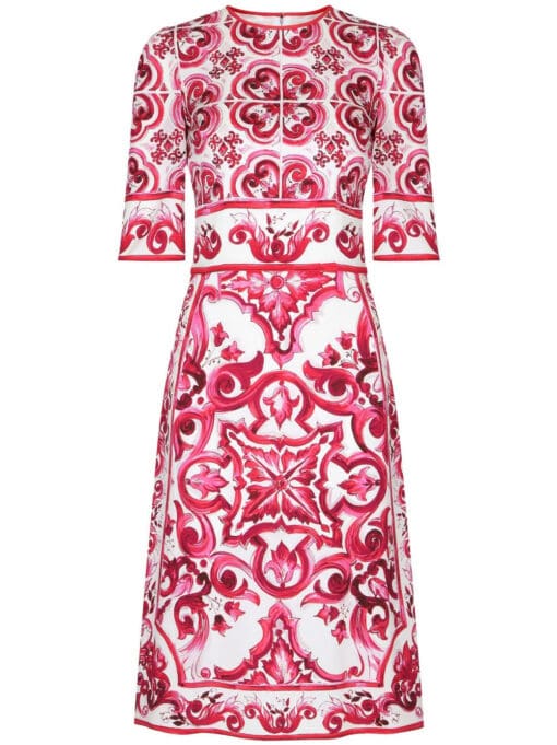 Dolce & Gabbana  Majolica-print midi dress