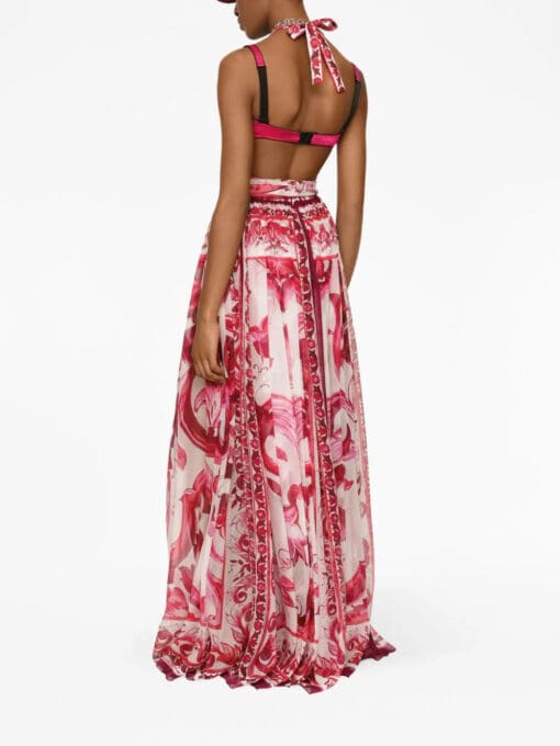 Dolce & Gabbana  Majolica-print halterneck maxi dress - Image 3