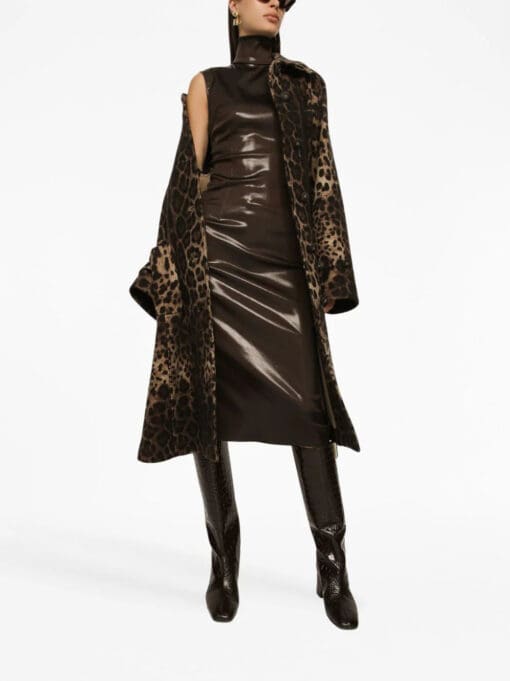 Dolce & Gabbana  coated high-neck midi dress - Image 2