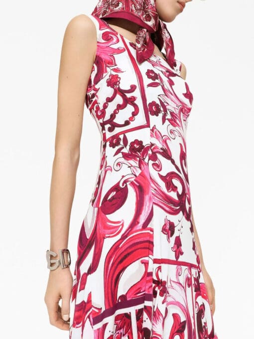 Dolce & Gabbana  graphic-print sleeveless dress - Image 4