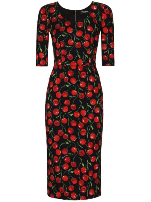 Dolce & Gabbana  cherry-print midi dress