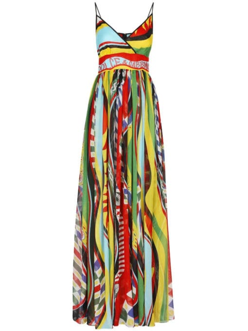 Dolce & Gabbana  graphic-print sleeveless dress