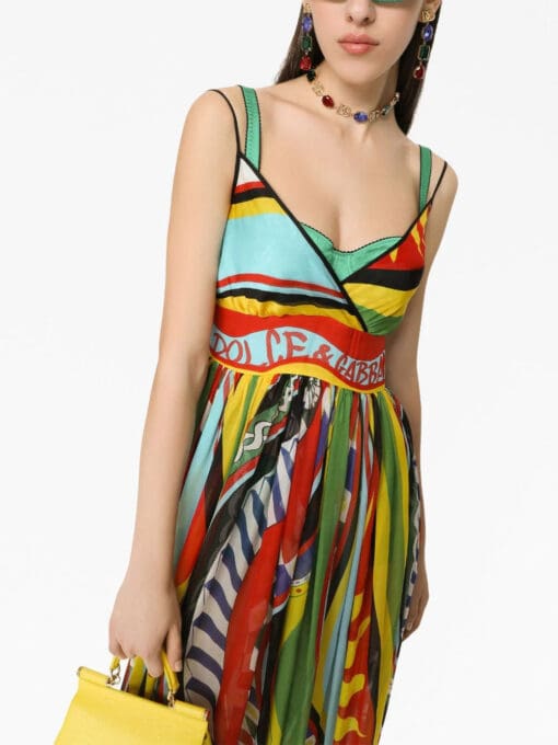 Dolce & Gabbana  graphic-print sleeveless dress - Image 4