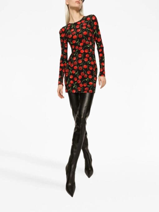 Dolce & Gabbana  cherry-print minidress - Image 3