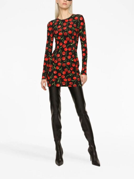 Dolce & Gabbana  cherry-print minidress - Image 2