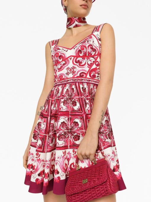 Dolce & Gabbana  graphic-print sleeveless dress - Image 4