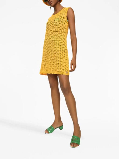 Dolce & Gabbana  sleeveless crochet-knit mini dress - Image 3