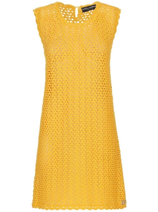 Dolce & Gabbana  sleeveless crochet-knit mini dress