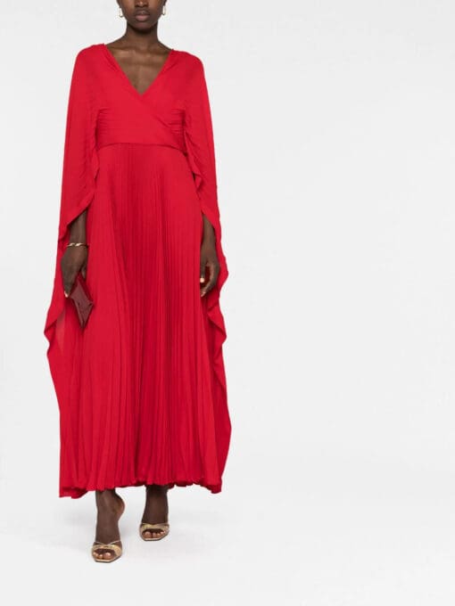 Valentino Garavani  cape-effect pleated silk-georgette gown - Image 2