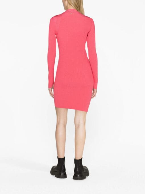 Versace  ribbed-knit slashed minidress - Image 4