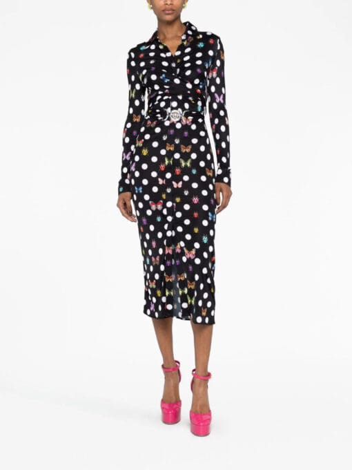 Versace  x Dua Lipa Butterflies & Ladybugs Polka Dot-print dress - Image 2