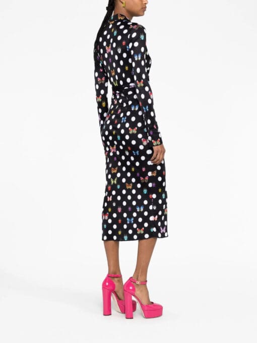 Versace  x Dua Lipa Butterflies & Ladybugs Polka Dot-print dress - Image 4