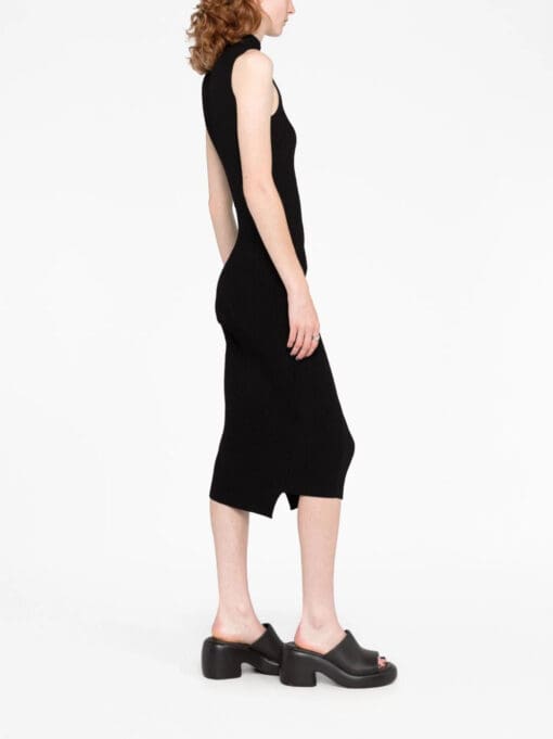 Versace  cut-out ribbed-knit midi dress - Image 4