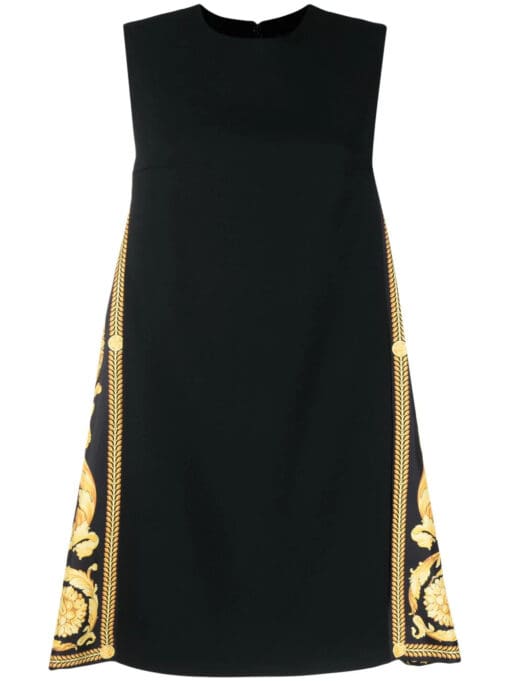 Versace  Barocco contrasting-panel shift minidress