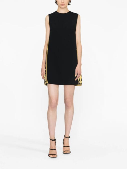 Versace  Barocco contrasting-panel shift minidress - Image 4