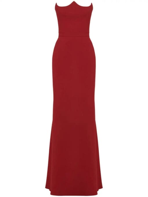 Alexander McQueen  peaked-bust strapless maxi dress